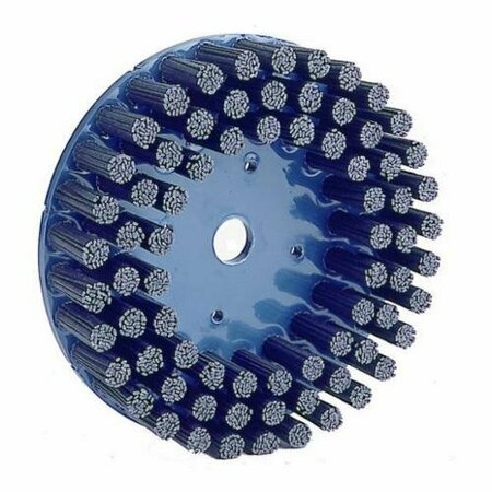 NYLOX Disc Brush, Crimped Composite Back Rectangle Straight, 8 in Brush Dia, 7/8 in Center Hole, Silicon C 85922